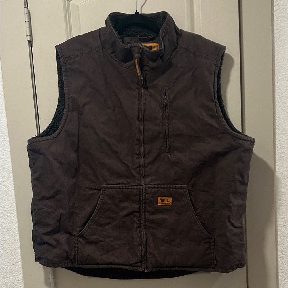 Wells Lamont Men's Brown Fleece lined Vest